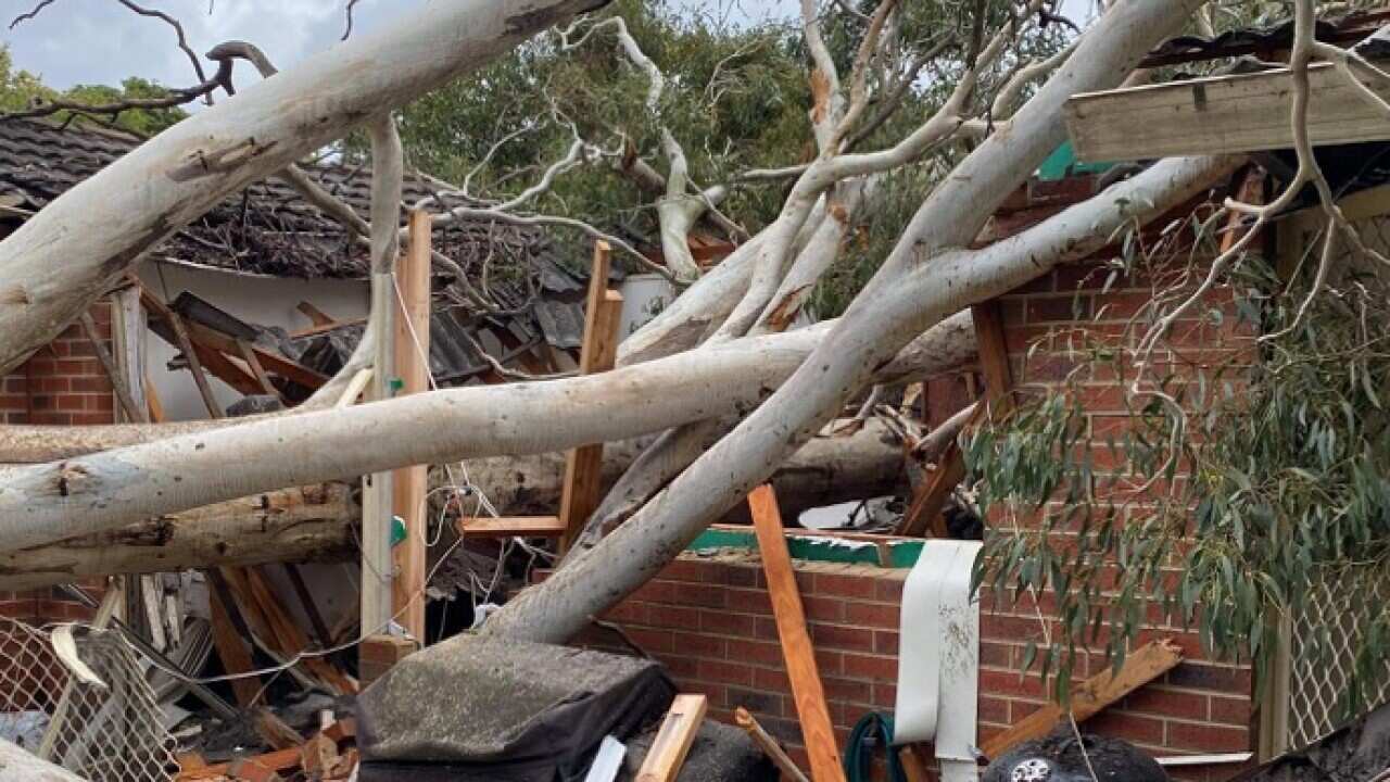 house damage by a storm