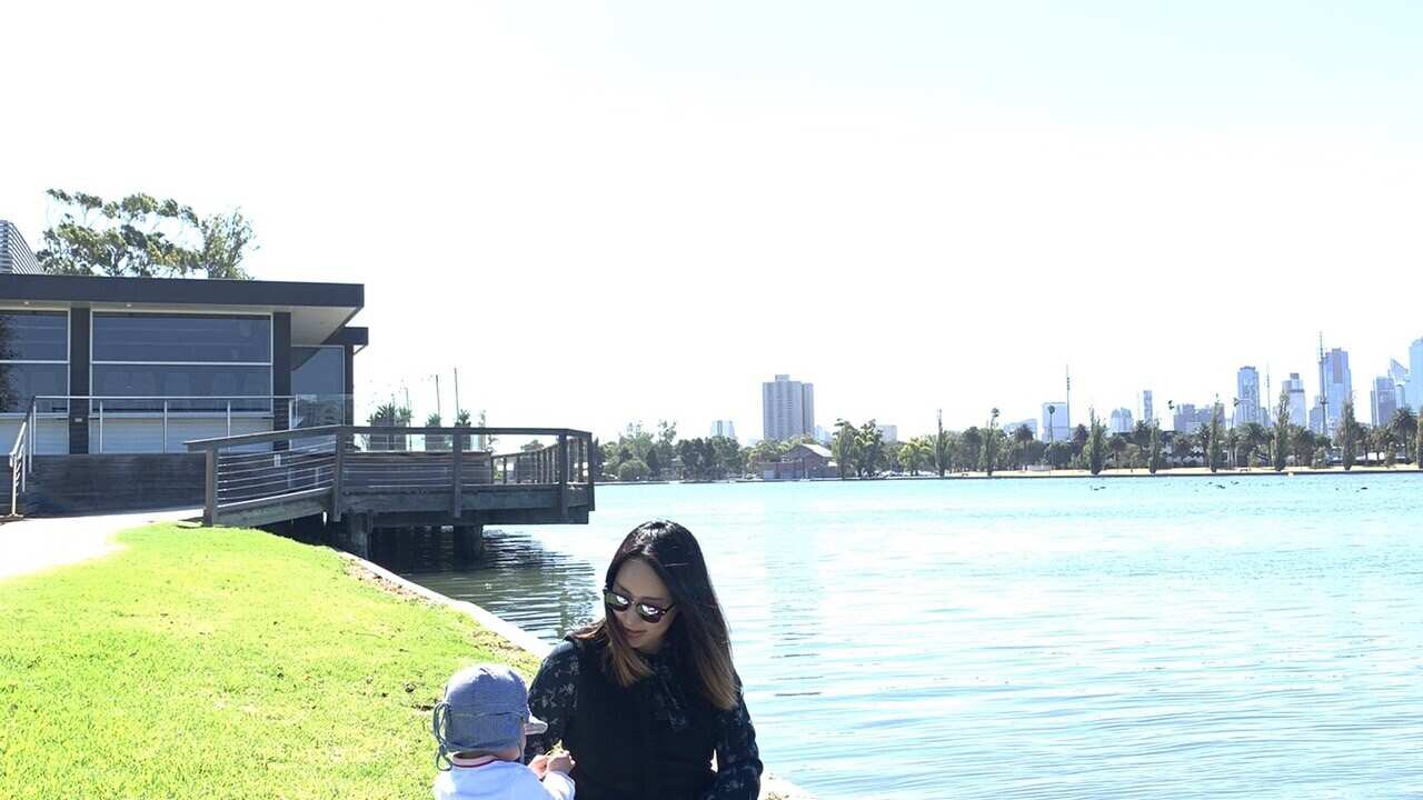 Lynne Leung with her little one