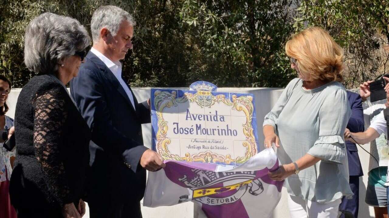 Jose Mourinho unveils street plaque with his name 