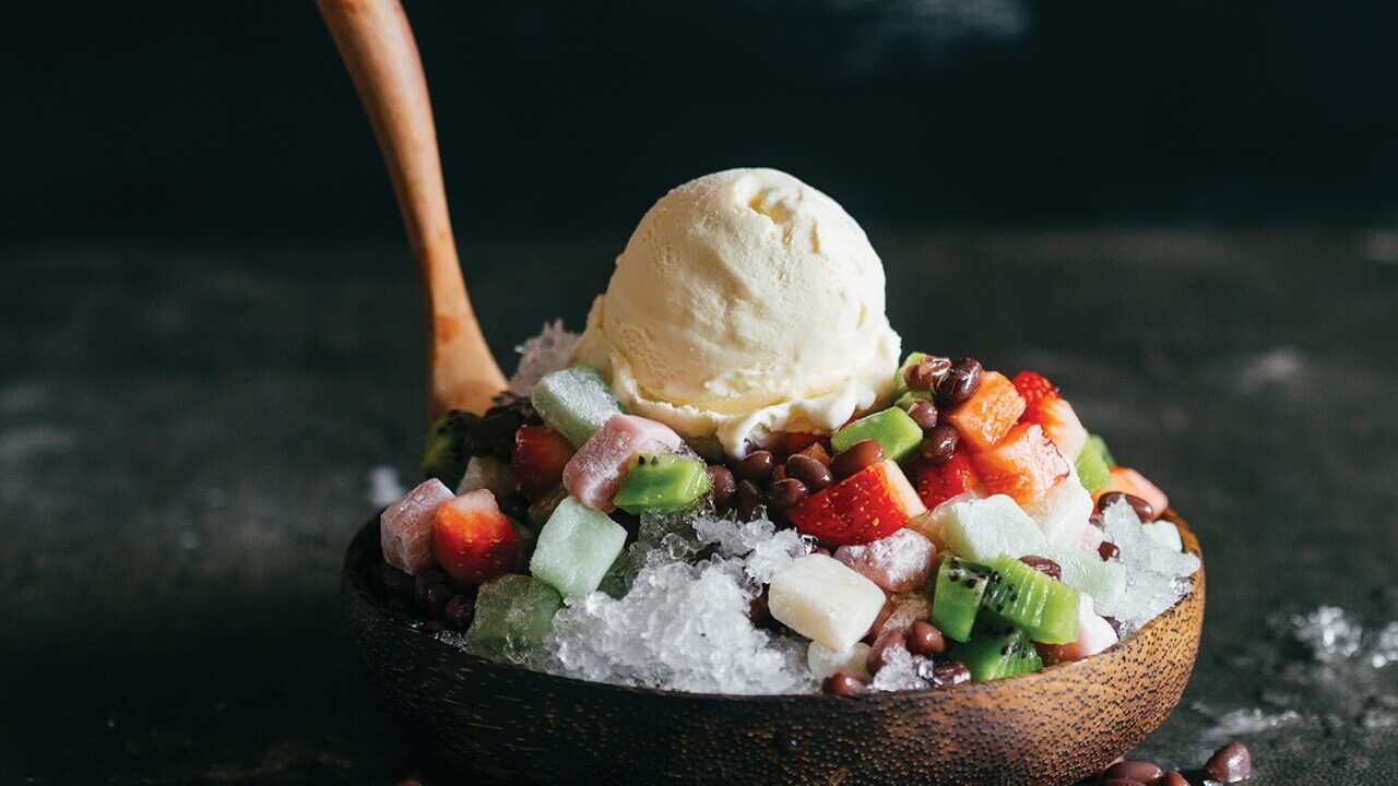 Korean shaved ice (pat bingsu)