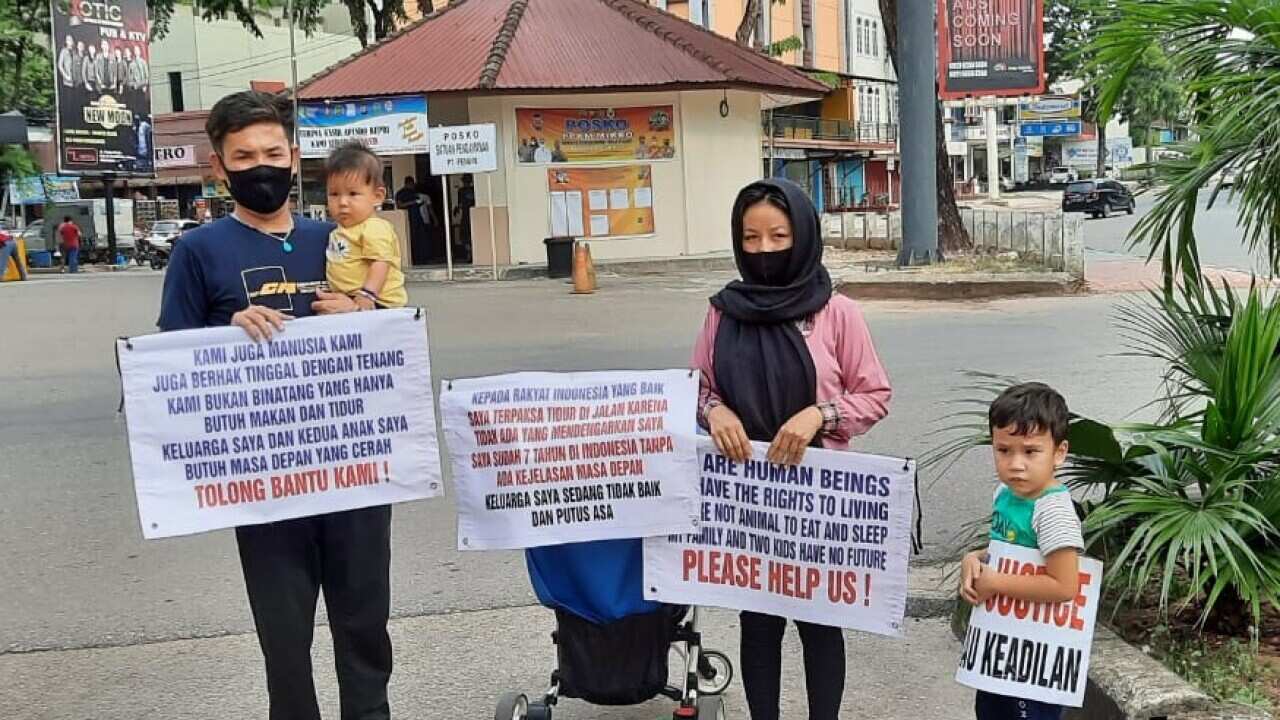 A Hazara refugee family in Indonesia