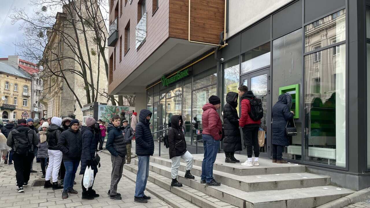 Some cash machines have run out of money in Lviv.