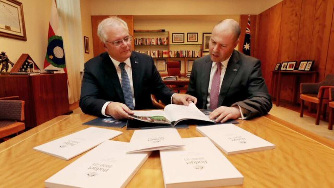 Former prime minister Scott Morrison together with former treasurer josh frydenberg