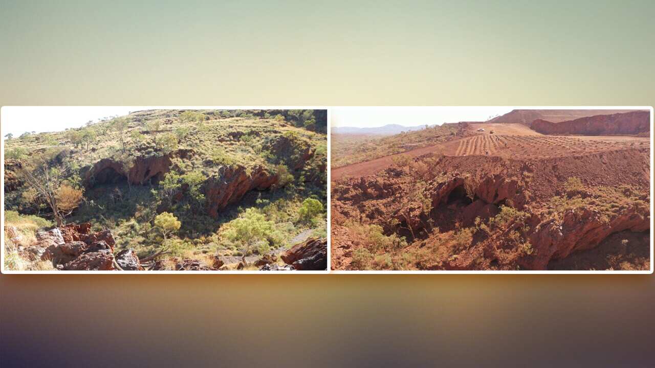 Juukan Gorge before and after