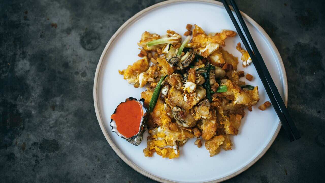 Oyster omelette