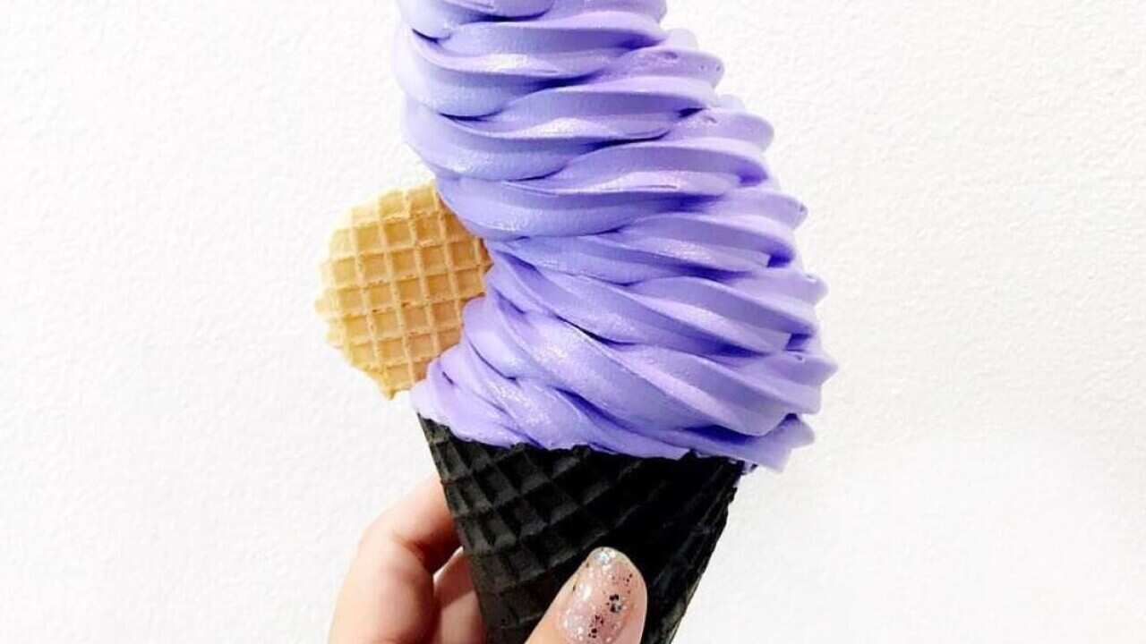 Ube soft serve