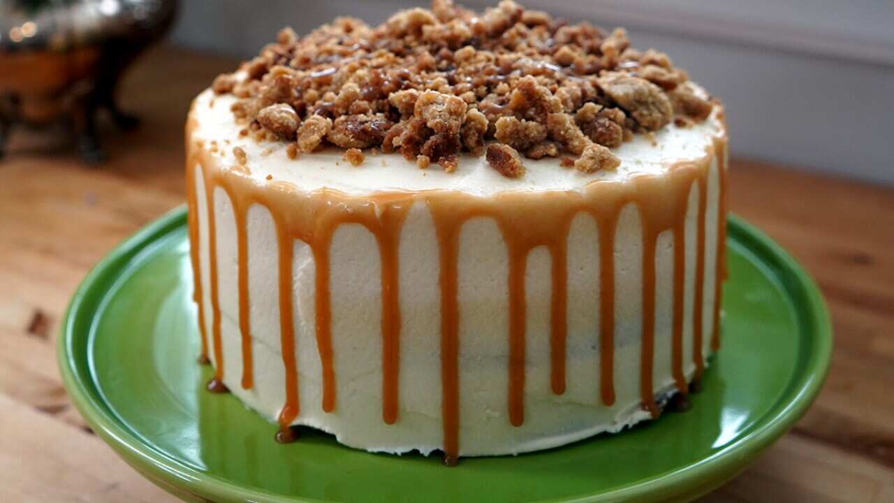 Salted caramel layer cake