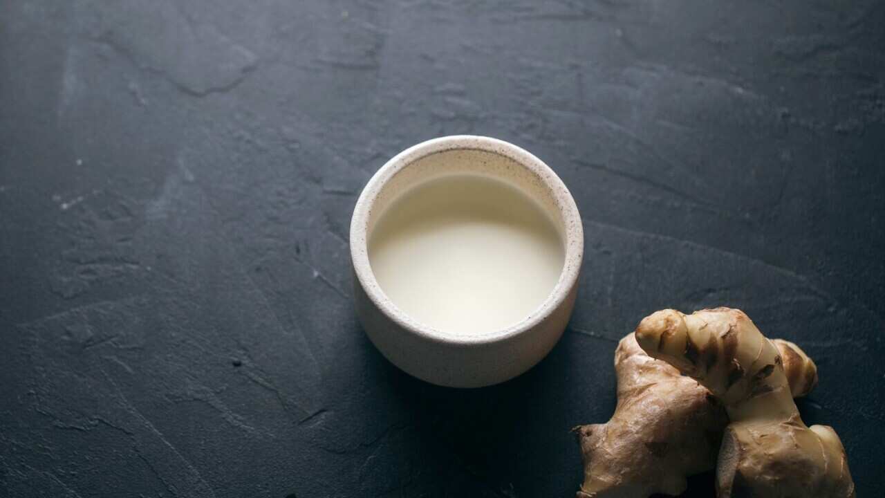 Ginger milk pudding