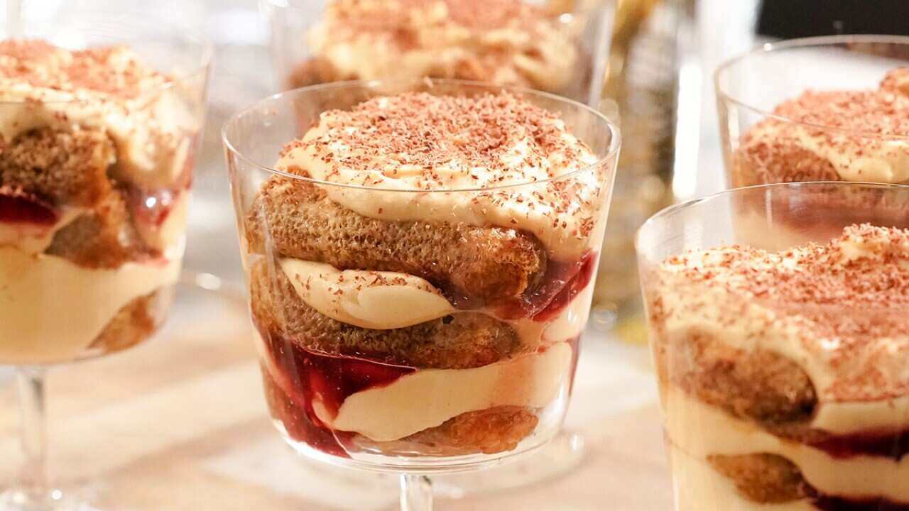 Peanut butter and jam tiramisu