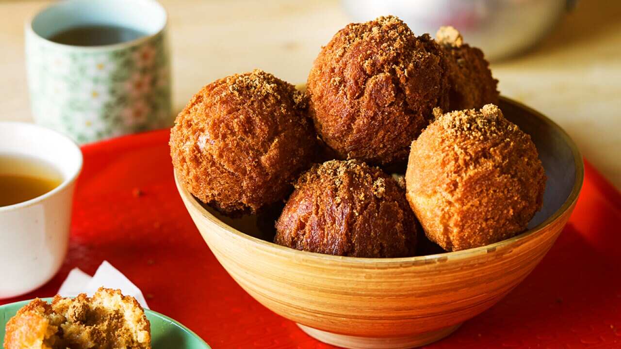 Okinawan black sugar doughnuts