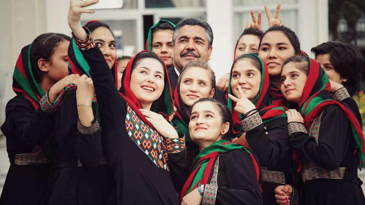 Members of Zohra Orchestra with ANIM’s founder and director Dr Naser Sarmast (middle).