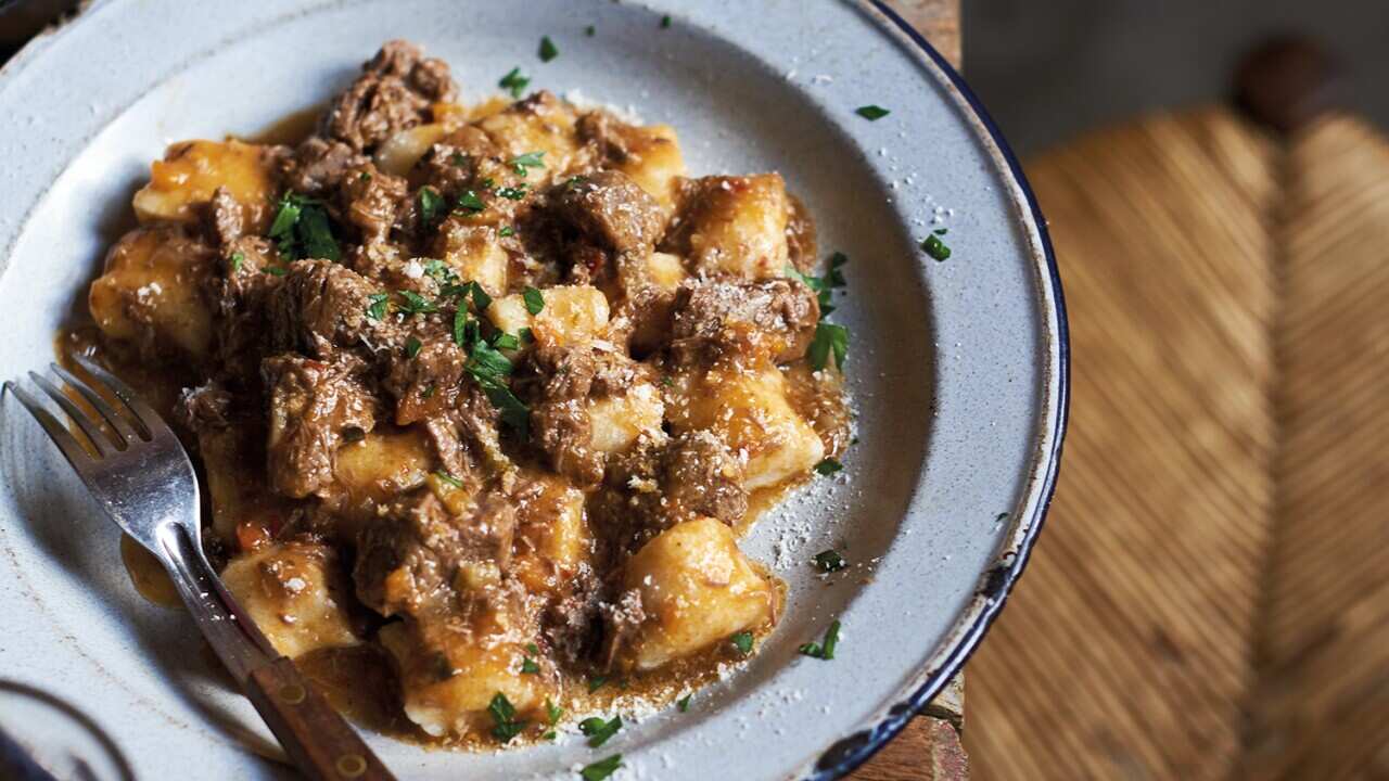 Gnocchi with beef ragu