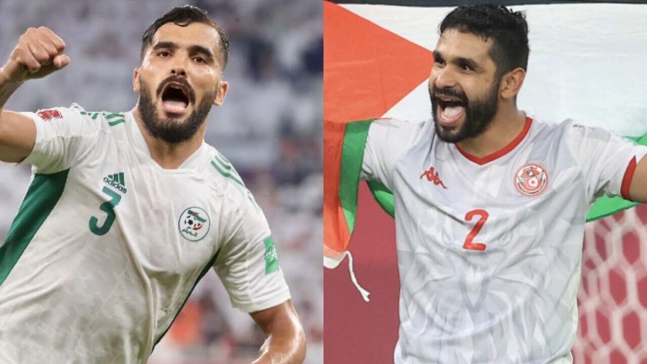 Houcine Benayada of Algeria and Tunisia's Bilel Ifa