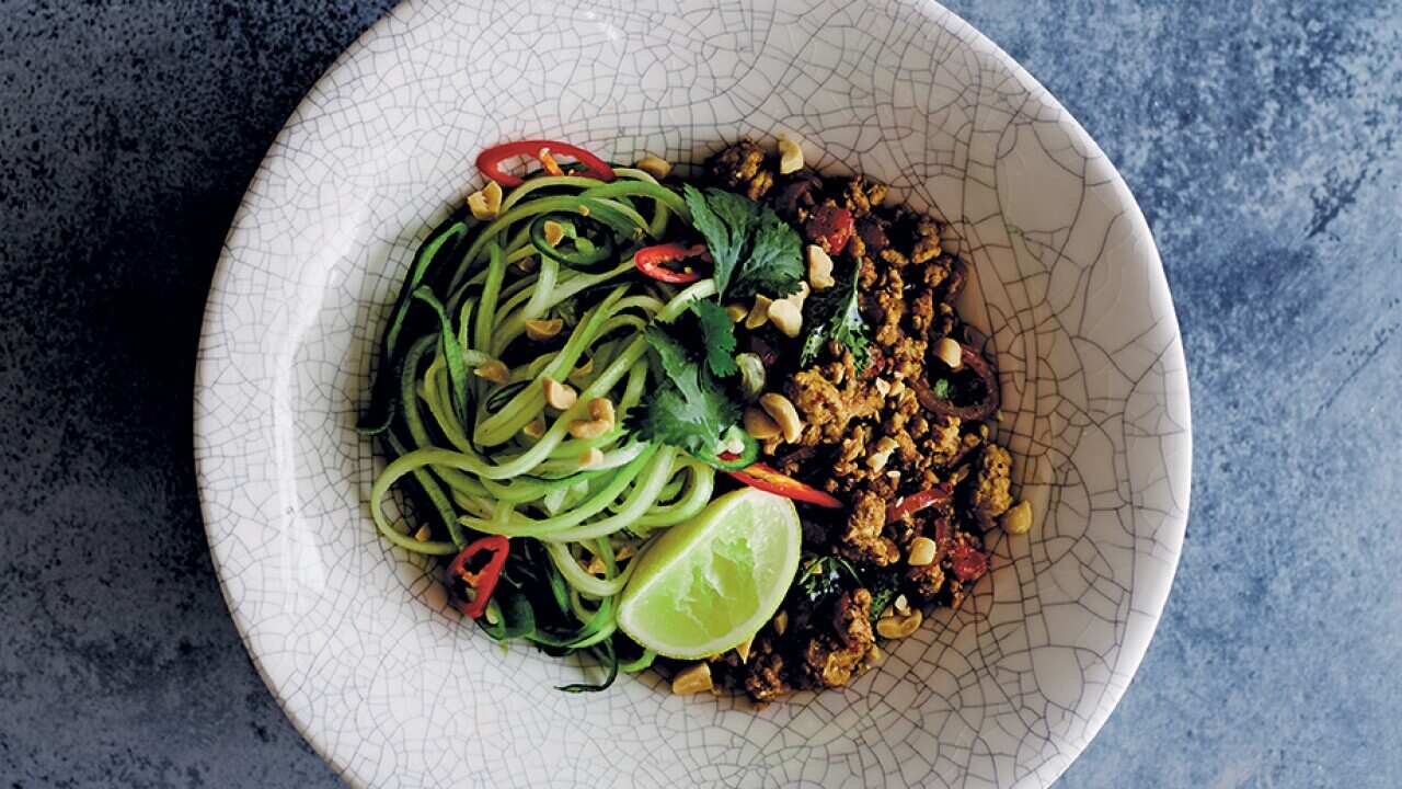 Lemongrass pork noodle bowl