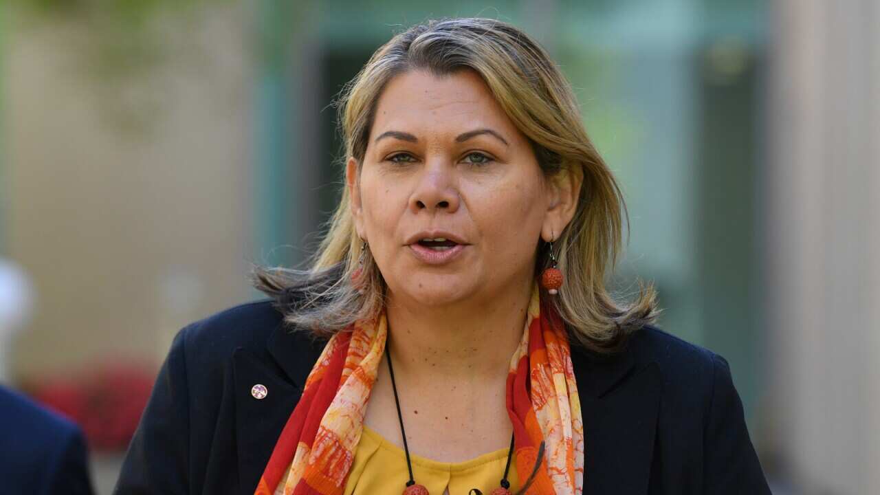 Greens Senator Dorinda Cox at a press conference at Parliament House in Canberra, Monday, October 18, 2021. (AAP Image/Mick Tsikas) NO ARCHIVING