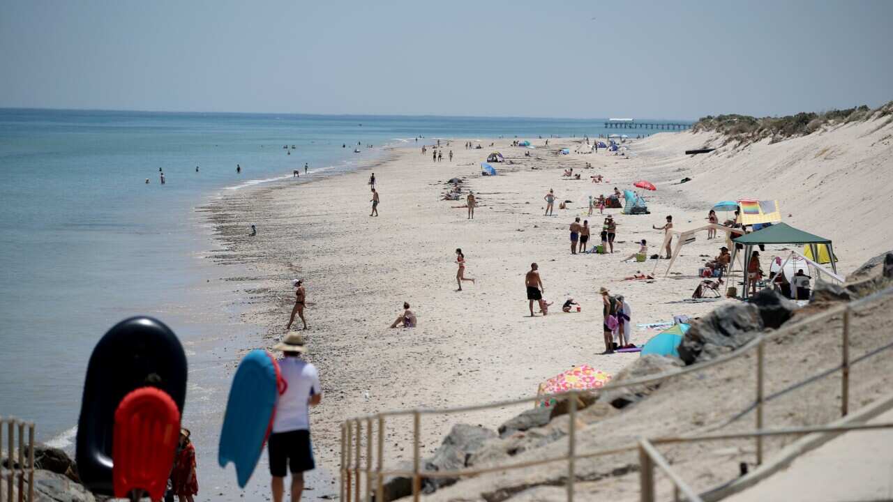 A general view of Scarborough Beach in Perth.