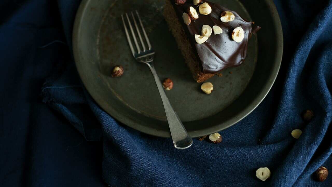 Gluten-free banana hazelnut cake