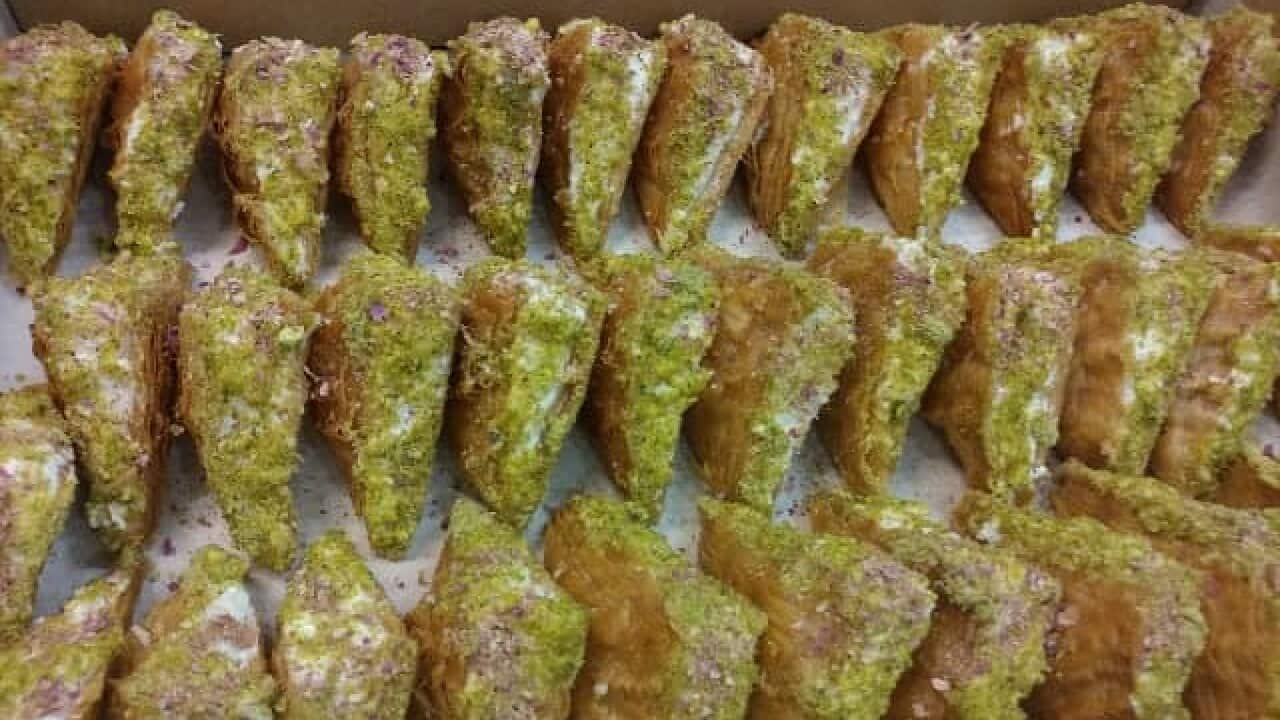 Syriana Traditional Cuisine's celebrated ricotta cheese baklava. 