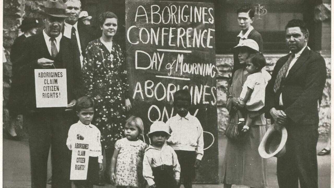 Day of Mourning Protesters, 1938.