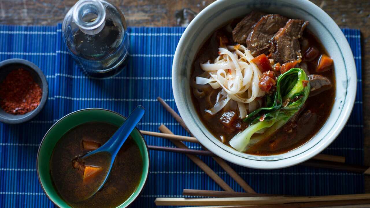 Braised beef noodle soup