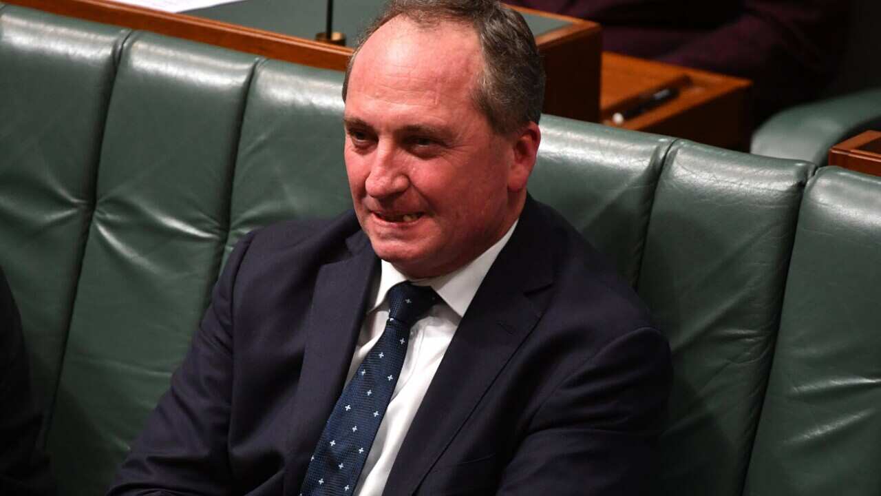 Deputy Prime Minister Barnaby Joyce during Question Time in the House of Representatives at Parliament House in Canberra