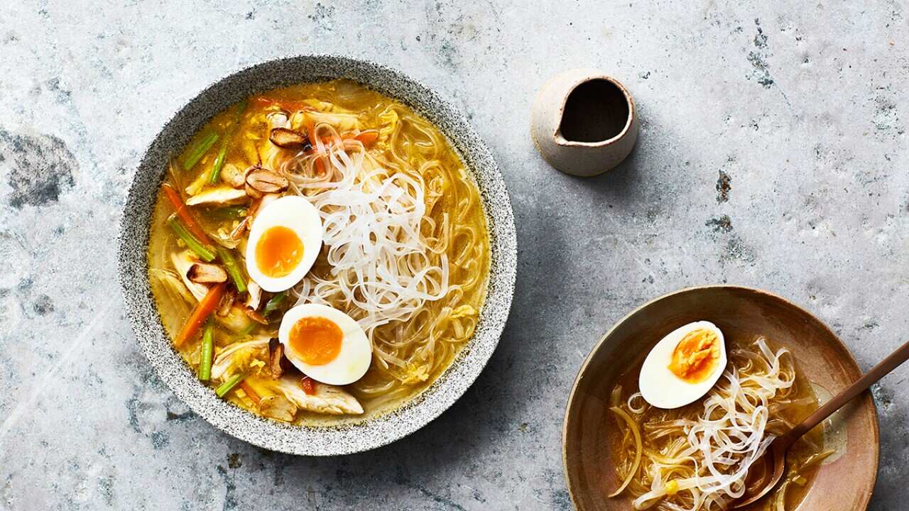 Filipino chicken noodle soup