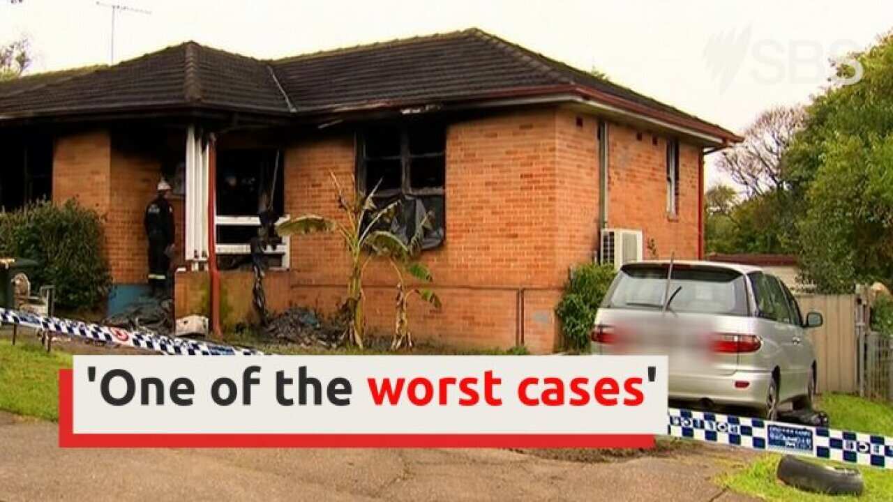 Journalist reports on a NSW father being charged with murder for a house fire that happened on the weekend