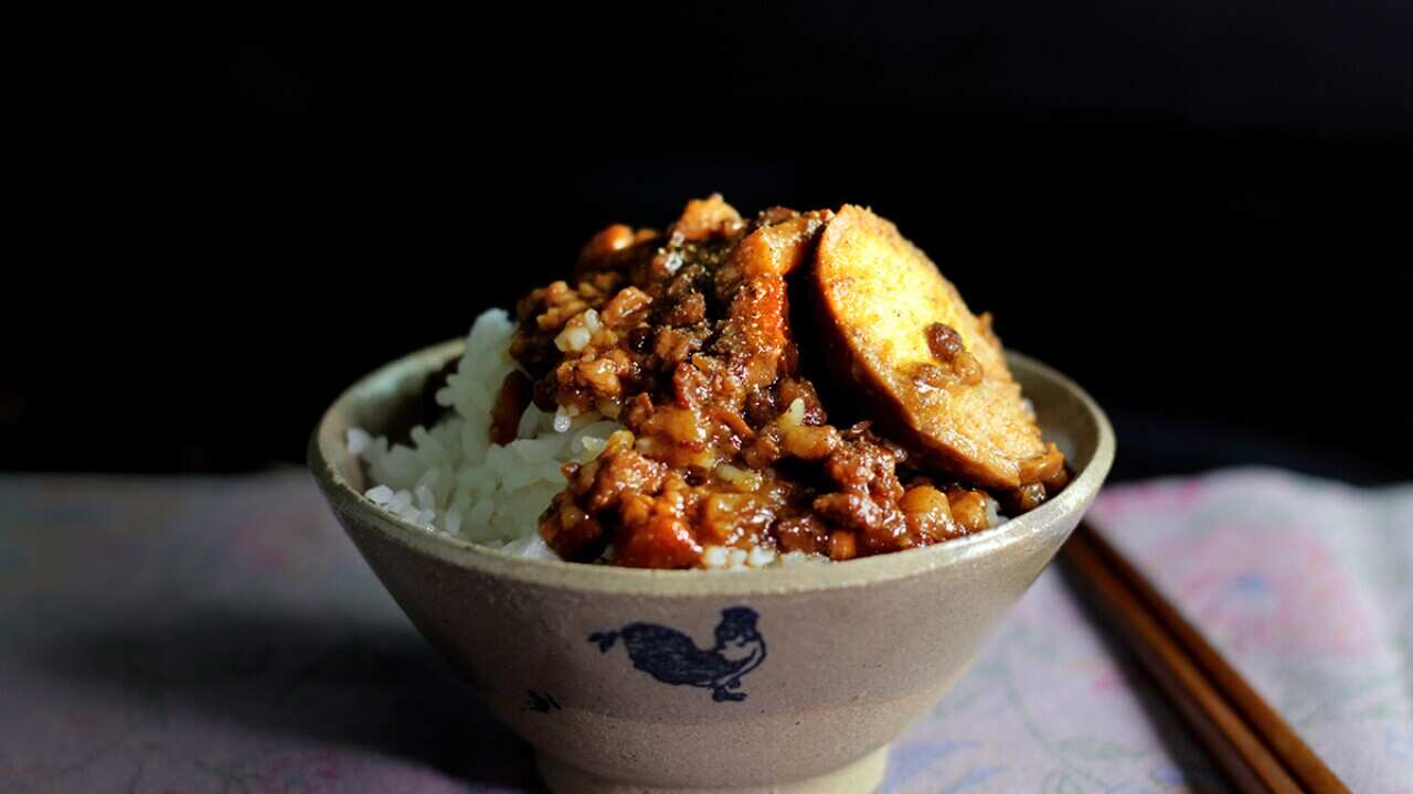 Taiwanese pork ragu on rice (lu rou fan)