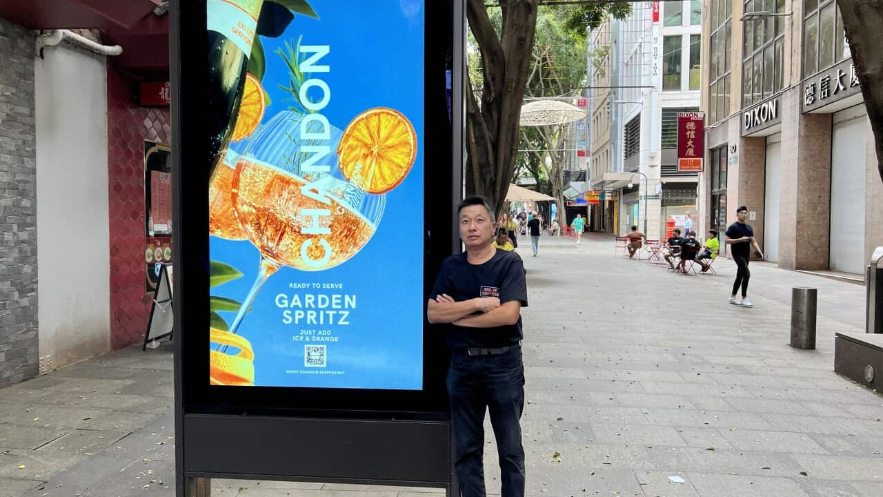 Peter Wong believes advertising screens in Sydney's Chinatown are eyesores. 