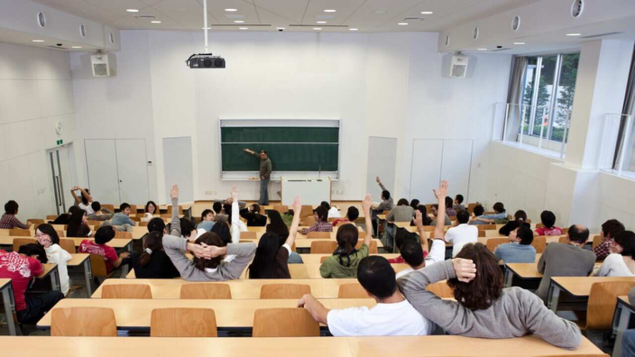 University classroom Japan