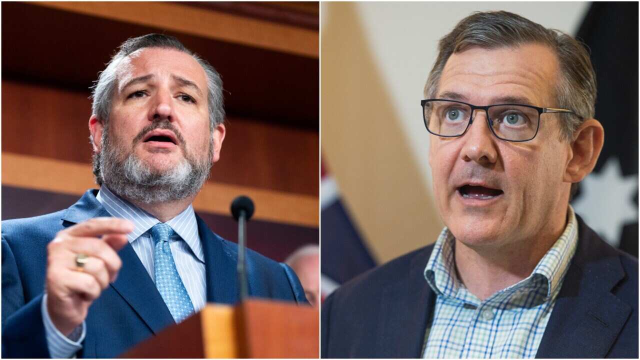 A composite image of US Senator Ted Cruz and Northern Territory Chief Minister Michael Gunner. 