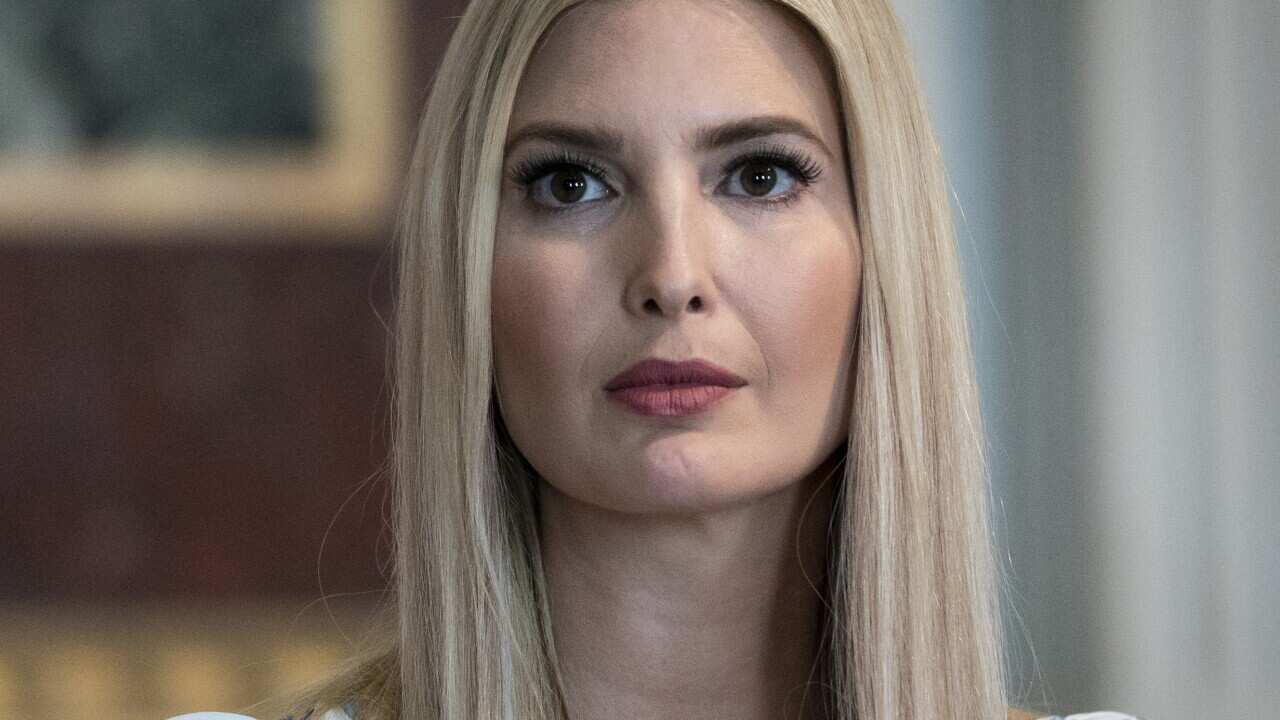 Ivanka Trump is seen with a neutral facial expression.