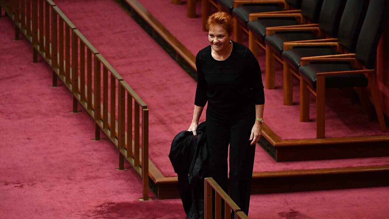 One Nation leader Senator Pauline Hanson 