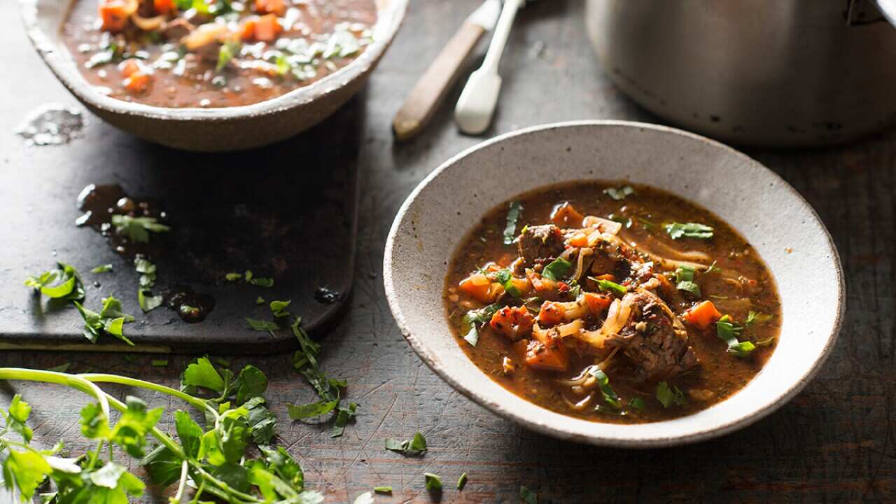 Georgian beef soup