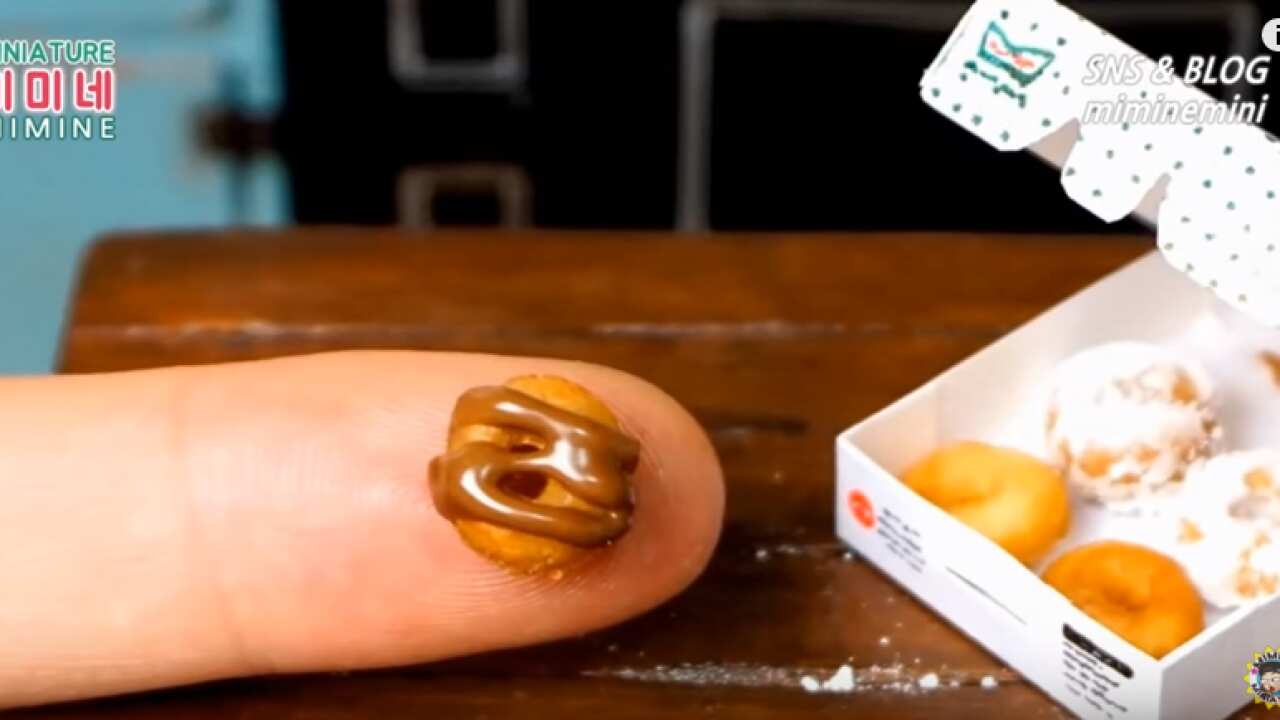 A Korean YouTuber has made miniature Krispy Kreme doughnuts