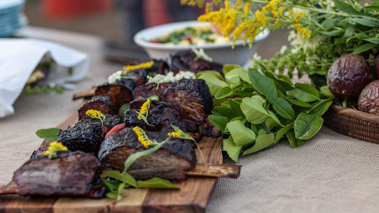 Molasses glazed beef ribs