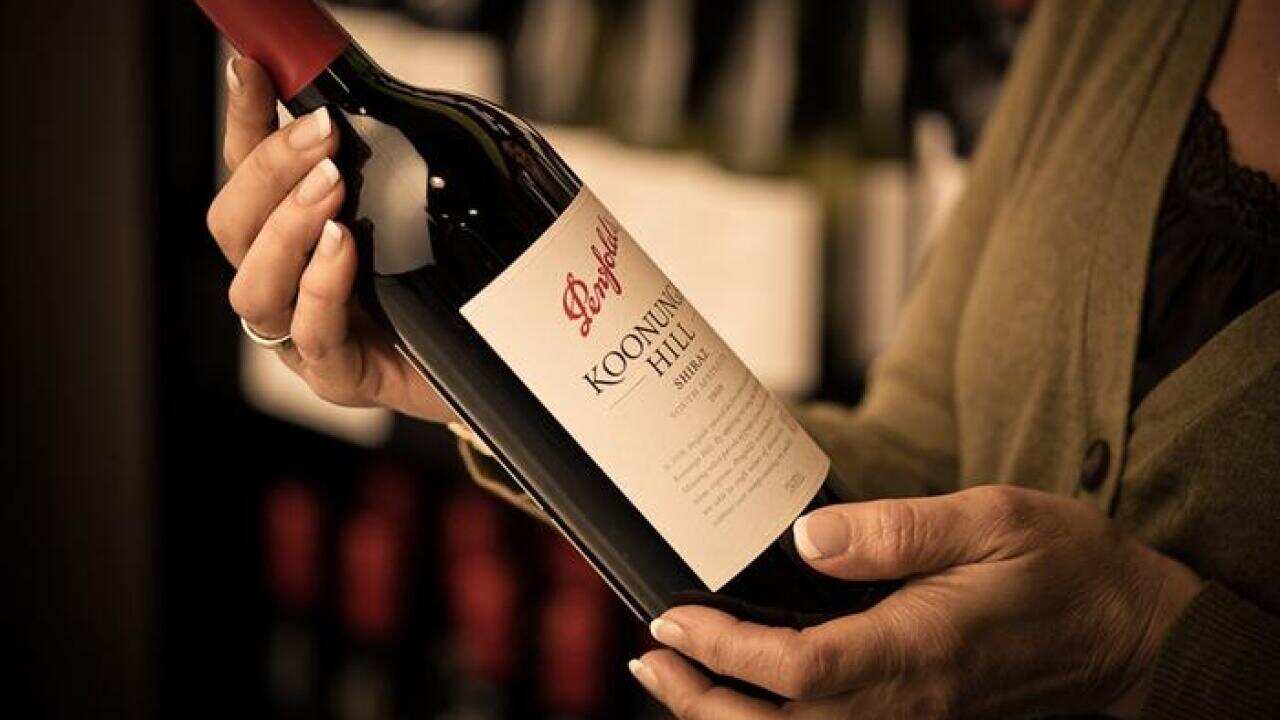 Bottle of Penfolds wine