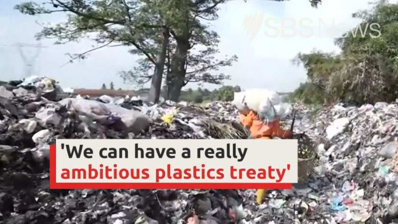 Journalist reports on people marking Earth Day by bringing forward a treaty on plastic pollution 