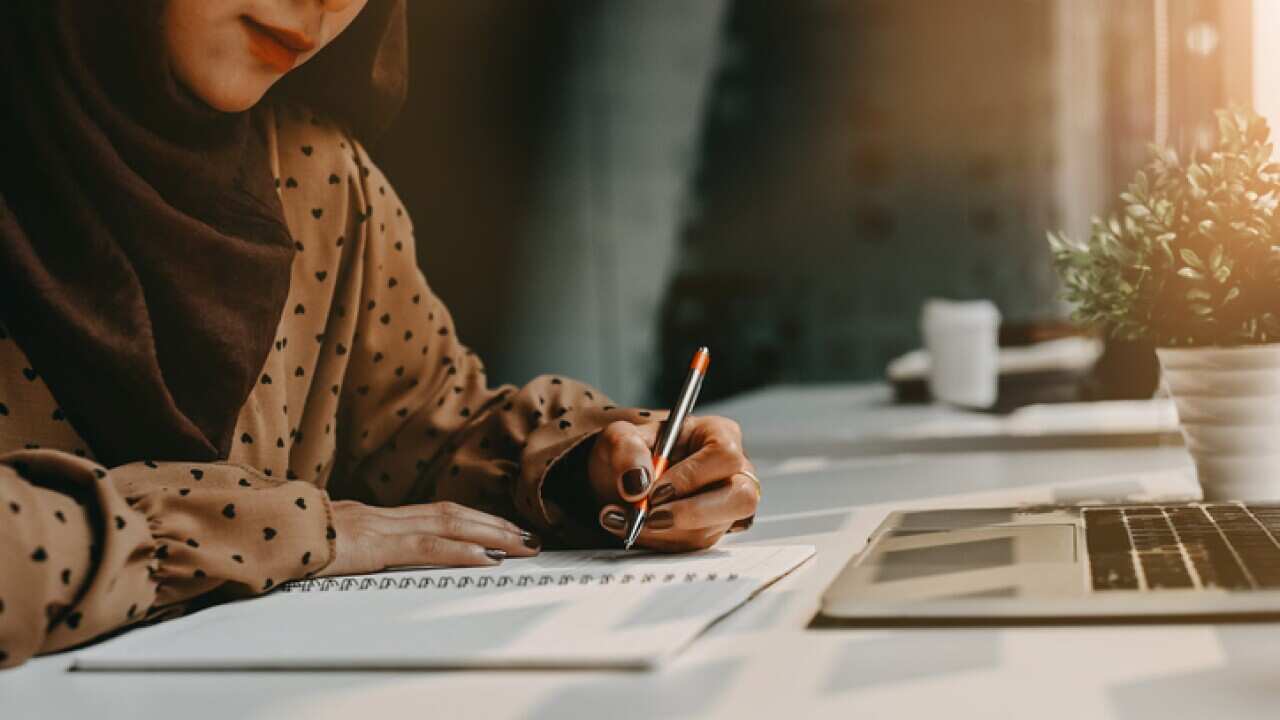 woman writing 