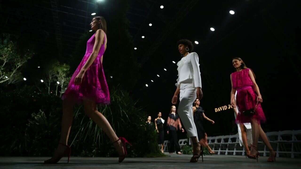 Models walk the runway during the media rehearsal ahead of the David Jones Spring Summer 18 Collections Launch at Fox Studios on August 8, 2018 in Sydney, Australia. 