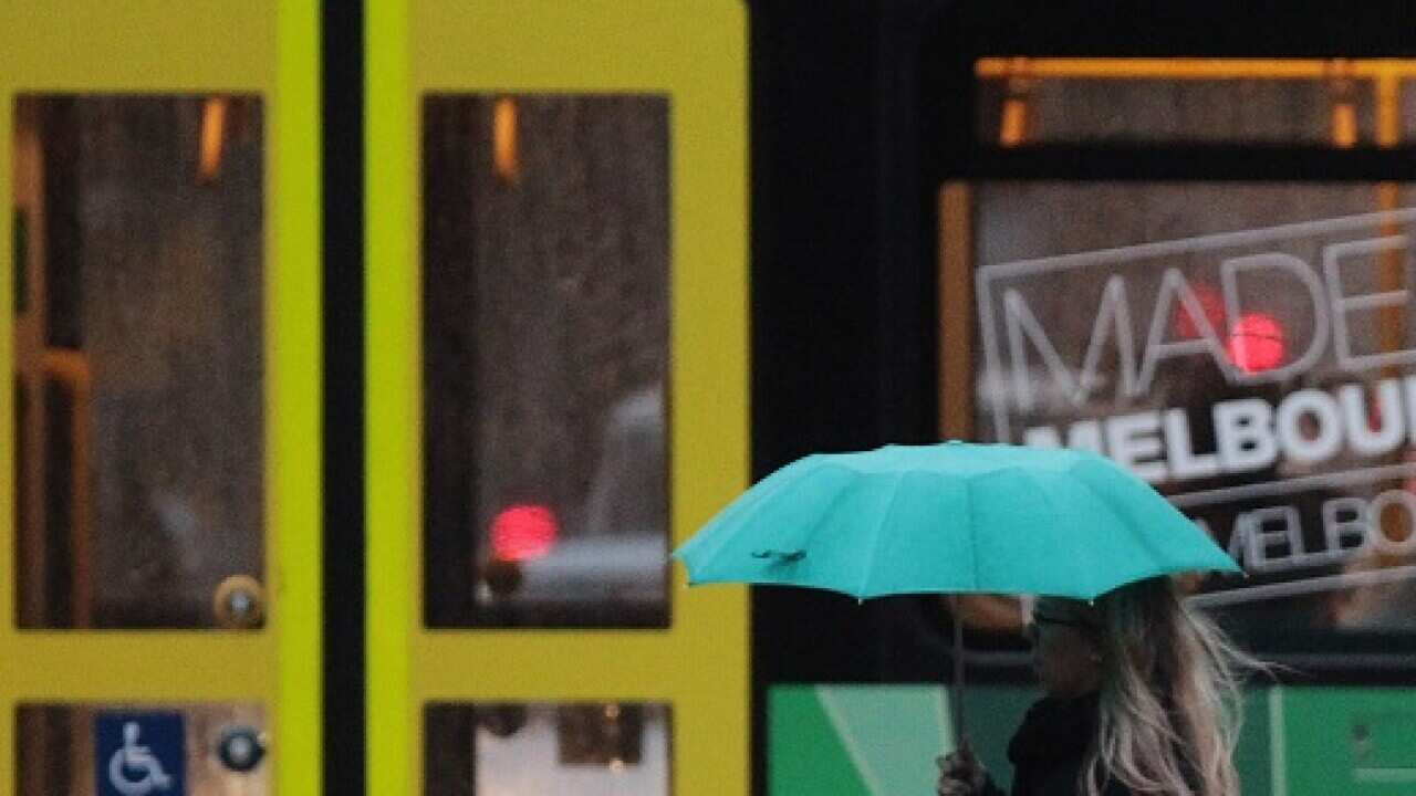 People use umbrellas in Melbourne. 