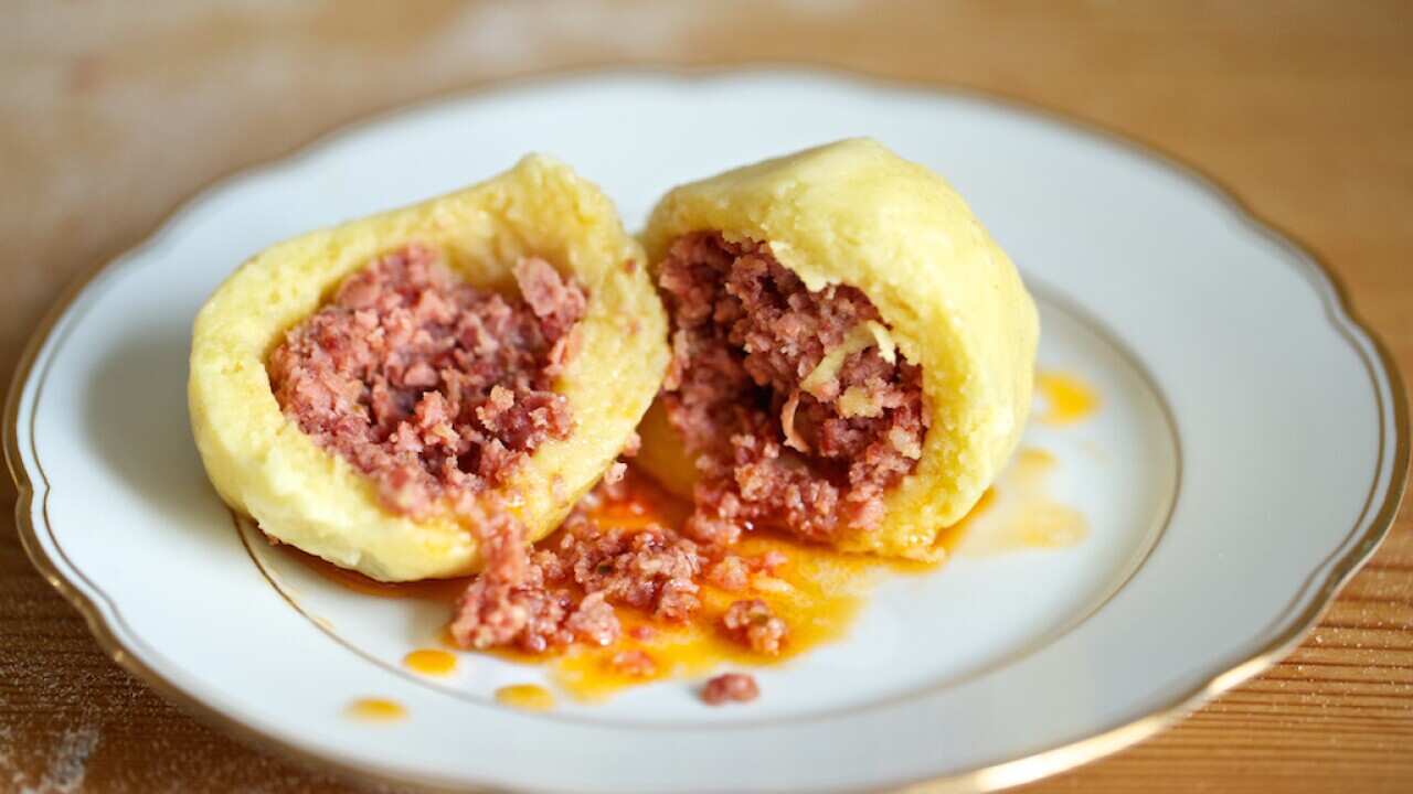 Potato and pork dumplings (Hascheeknödel)