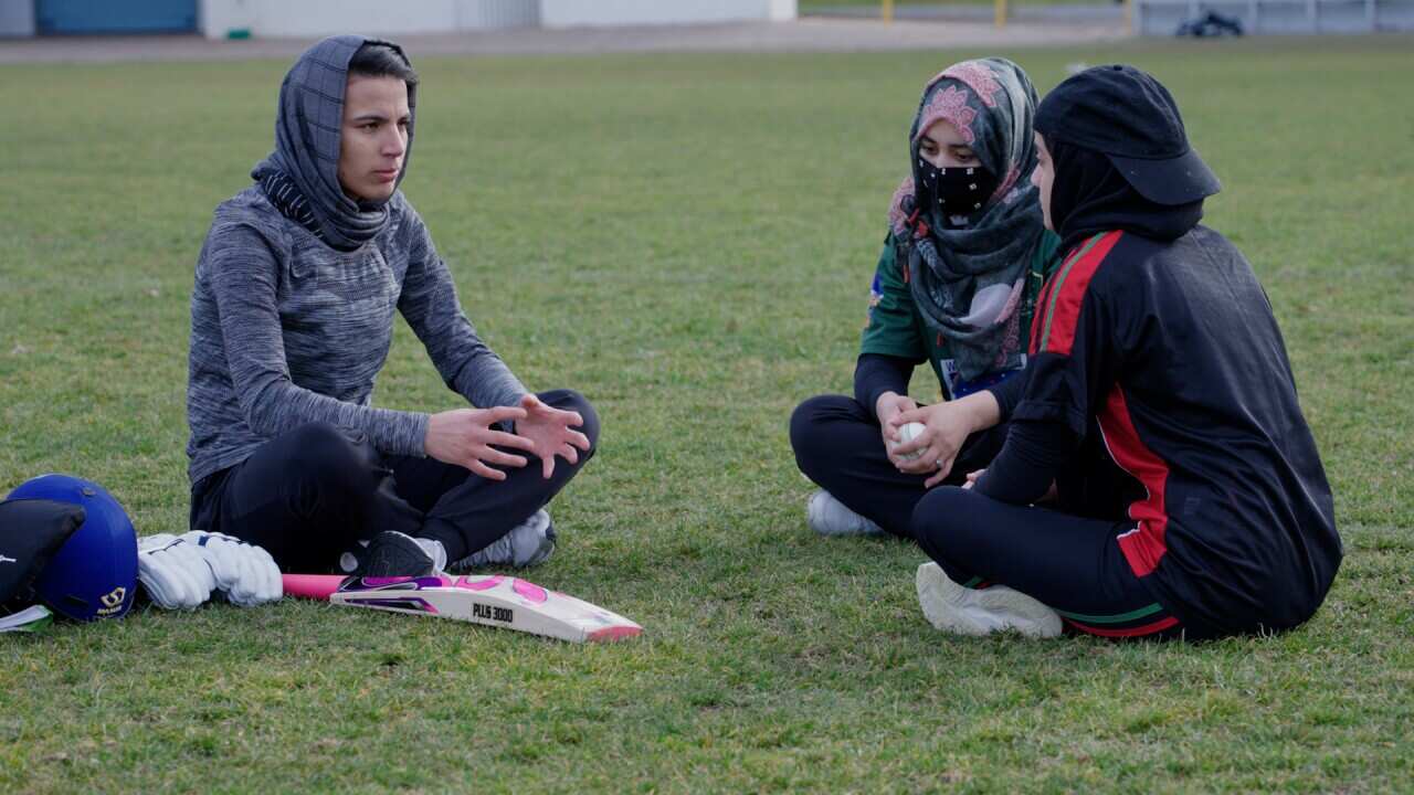 Members of the Afghan women's cricket team now resettled in Australia.