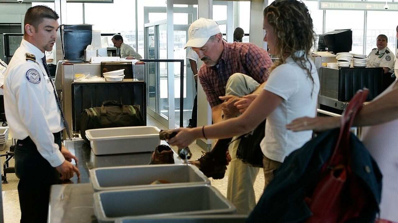 Airport security at Dulles International Airport