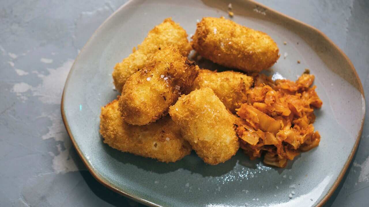 Croquetas and kimchi