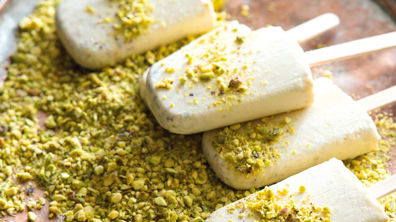 Cardamom ice block (Kulfi)