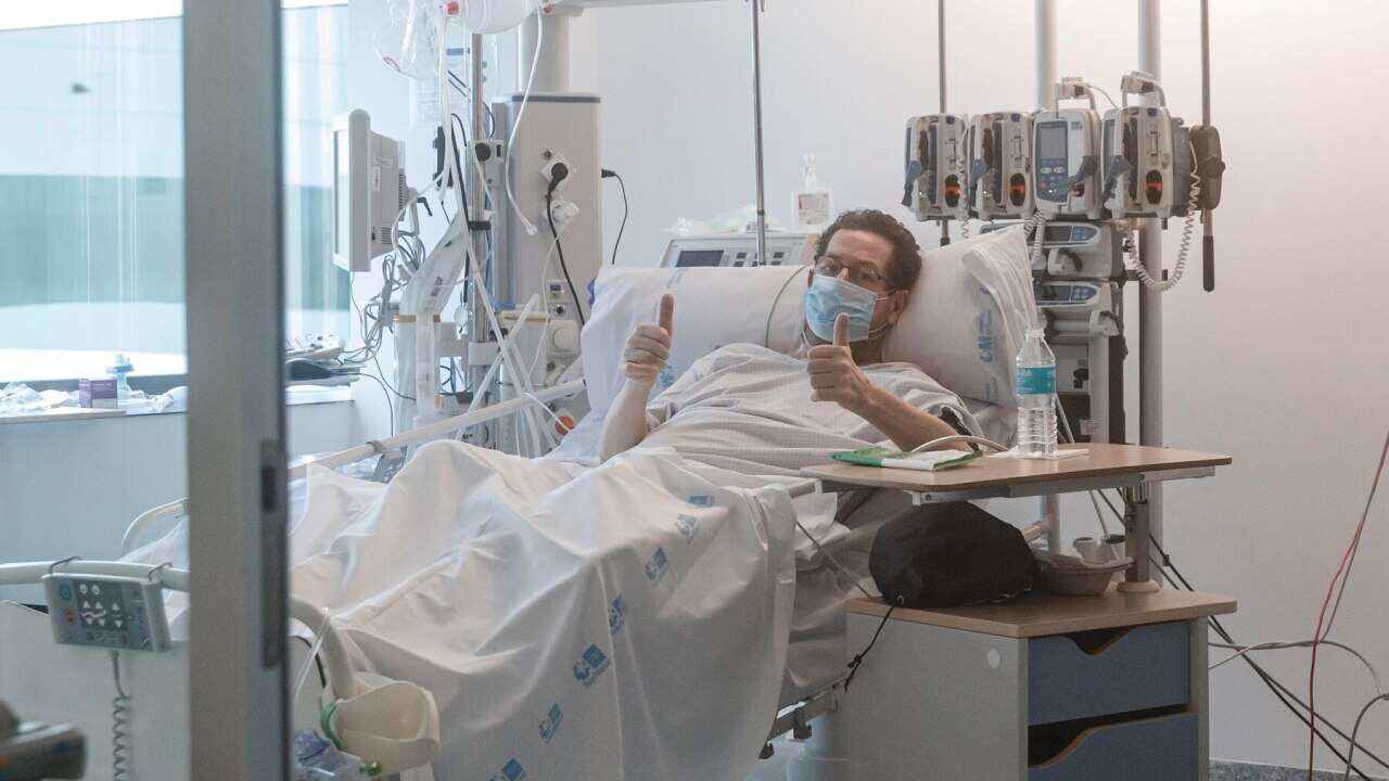 A patient in intensive care