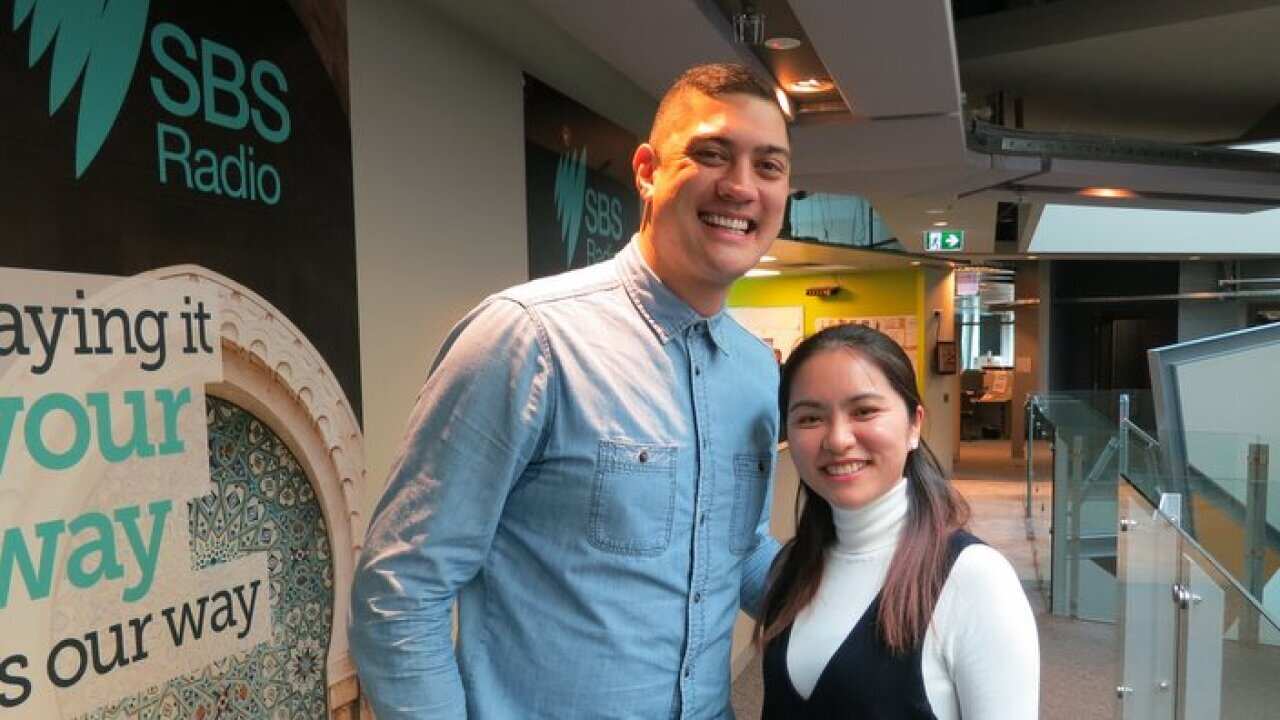 Sany Yan (R) with Patrick Miller, "Married at First Sight" Star