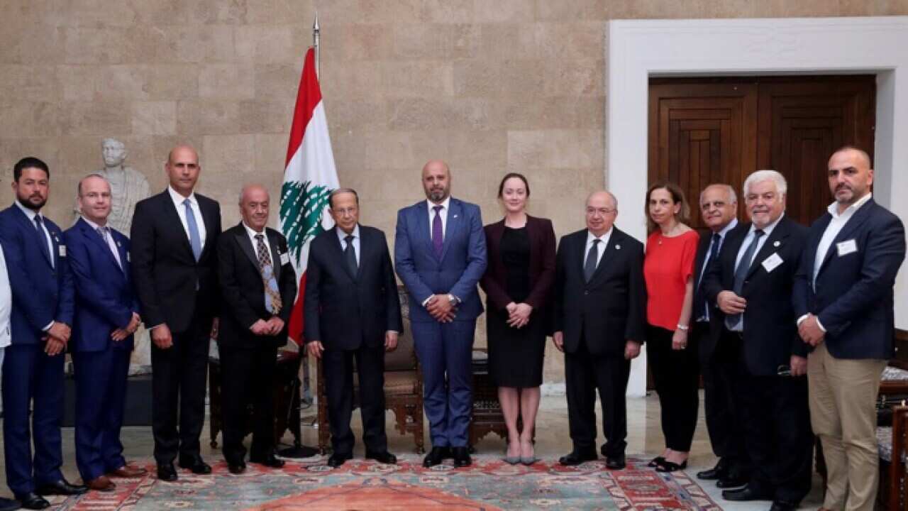 President Aoun meets Australian Lebanese commerce chamber delegation in Beirut 