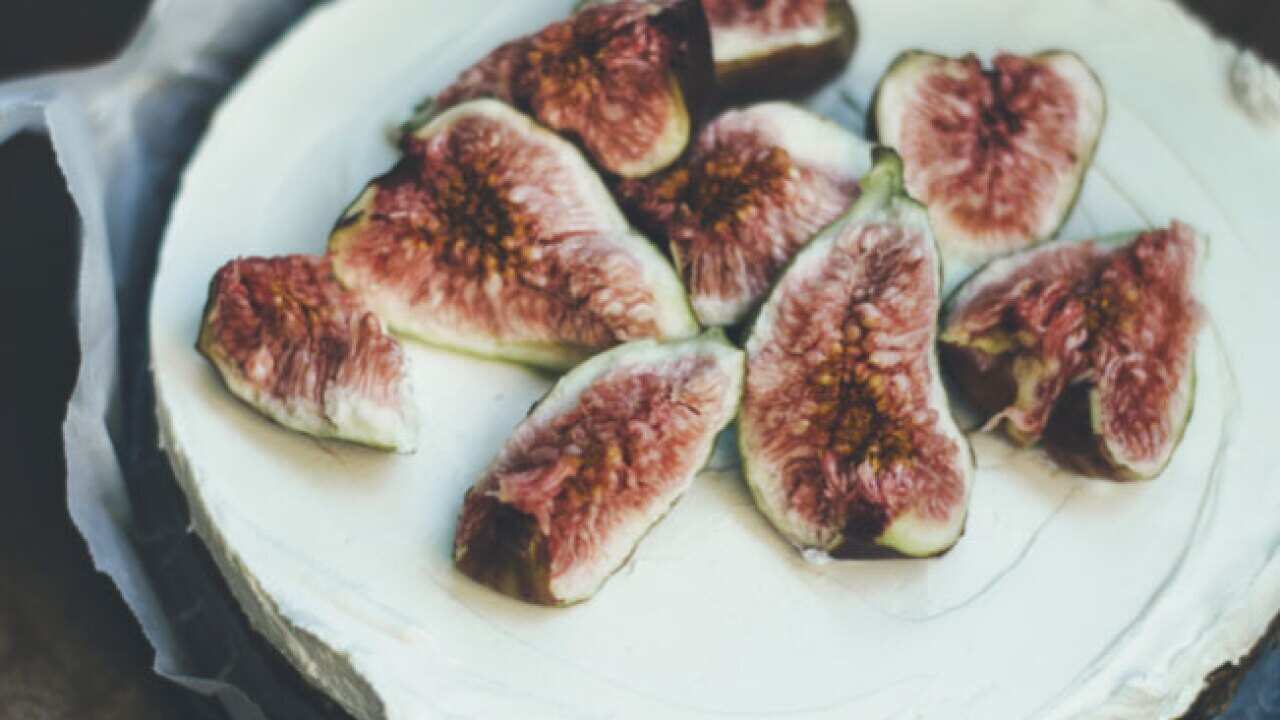 Fig tart with maple yoghurt